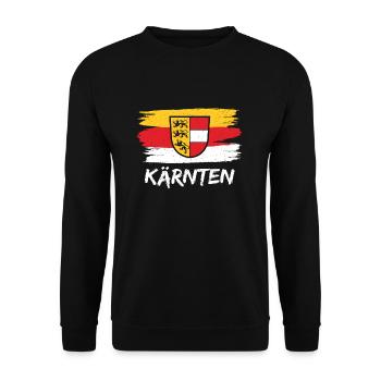 Kärnten Seen Kärntner Nudel Bua Lausbua Geschenk - Unisex Pullover - Schwarz - Vorne - Alina (178cm) & Michal (187cm)