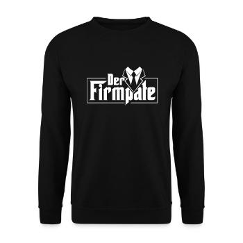 Der Firmpate Firmung Onkel Pate Geschenk Patenkind - Unisex Pullover - Schwarz - Vorne - Alina (178cm) & Michal (187cm)