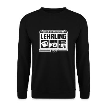 Idée cadeau pédagogique apprenti stagiaire formation stylo - Sweat-shirt Unisexe - noir - Devant - Alina (178cm) & Michal (187cm)