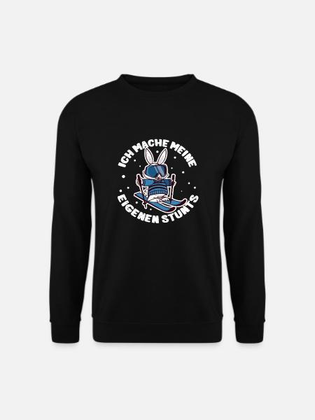 Skihase Skihaserl Skihäschen Skifahrerin Skiparty - Unisex Pullover - Schwarz