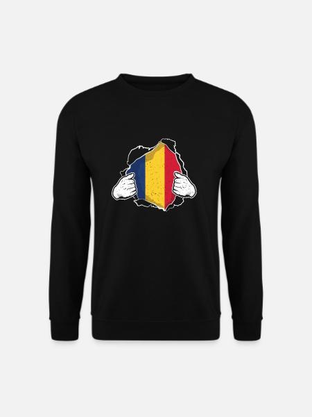 Rumänien Rumäne Rumänisch Rumänische Flagge - Unisex Pullover - Schwarz
