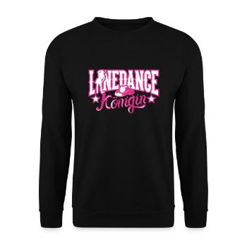 Linedance Königin Western Tanz Cowgirly - Unisex Pullover - Schwarz - Vorne - Alina (178cm) & Michal (187cm)
