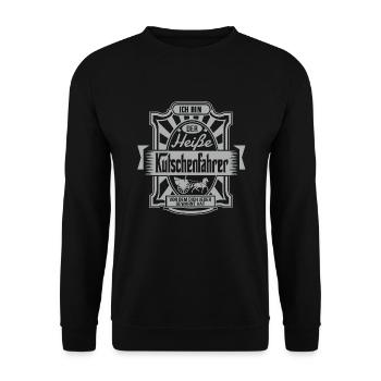 Kutschenfahrer Kutschen Pferd Pferdekutsche Idee - Unisex Pullover - Schwarz - Vorne - Alina (178cm) & Michal (187cm)