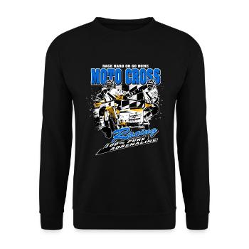 Sidecarcross - Sidecar Moto Cross - Unisex Sweatshirt - black - Front - Alina (178cm) & Michal (187cm)