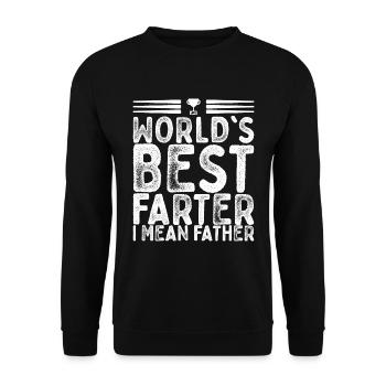 Best Father - Unisex Pullover - Schwarz - Vorne - Alina (178cm) & Michal (187cm)