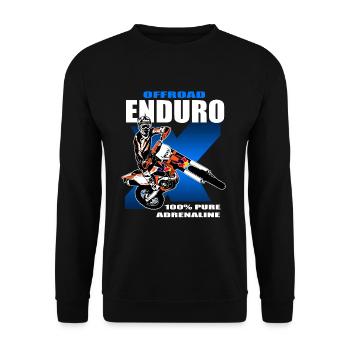 Enduro Offroad - Unisex Sweatshirt - black - Front - Alina (178cm) & Michal (187cm)