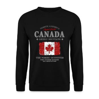 Kanada - Maple Leaf - Canada - Unisex Pullover - Schwarz - Vorne - Alina (178cm) & Michal (187cm)