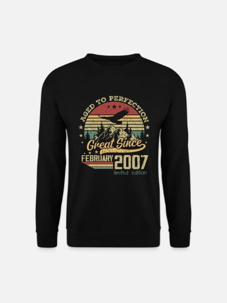 17 ans Vieilli à la Perfection né en février 2007 - Sweat-shirt Unisexe - noir