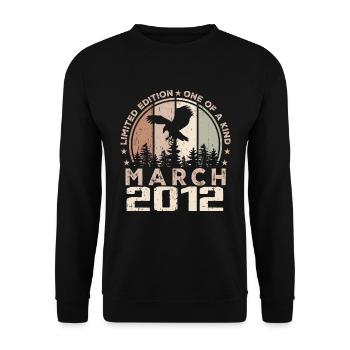 Incomparable since March 2012, 12th Anniversary - Unisex Sweatshirt - black - Front - Alina (178cm) & Michal (187cm)
