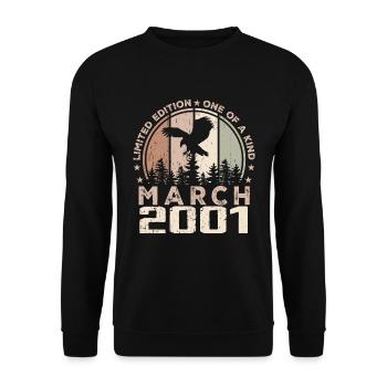 Incomparable since March 2001, 23rd Anniversary - Unisex Sweatshirt - black - Front - Alina (178cm) & Michal (187cm)