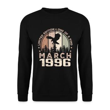 Incomparable since March 1996, 28th Anniversary - Unisex Sweatshirt - black - Front - Alina (178cm) & Michal (187cm)