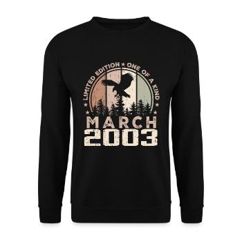Incomparable depuis mars 2003, 21e Anniversaire - Sweat-shirt Unisexe - noir - Devant - Alina (178cm) & Michal (187cm)