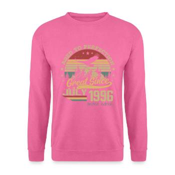 28 years old Aged to perfection born in July 1996 - Unisex Sweatshirt - pink - Front