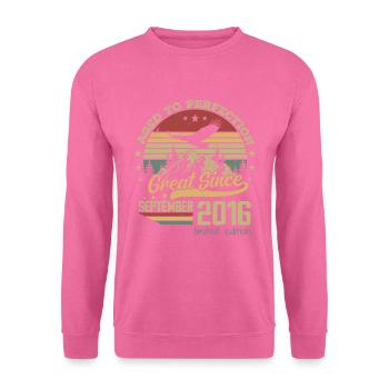 8 years Old Aged to Perfection born: September 2016 - Unisex Sweatshirt - pink - Front