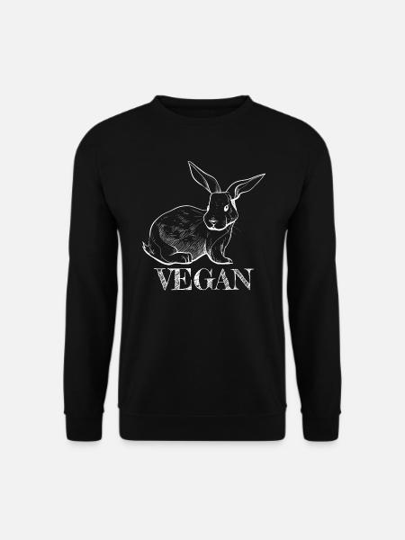 Coole Häschen-vegane Geschenke für Vegan-Kaninchen - Unisex Pullover - Schwarz