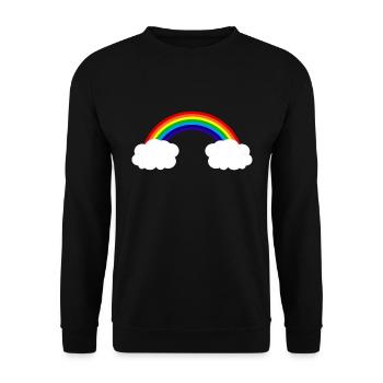 rainbow clouds - Unisex Pullover - Schwarz - Vorne - Alina (178cm) & Michal (187cm)