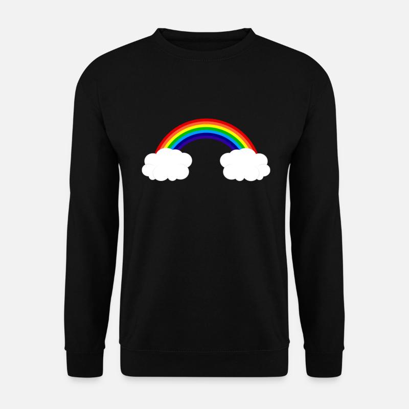regnbue skyer - Unisex sweater - sort