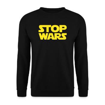 Stop wars fan de cinéma référence film culte - Sweat-shirt Unisexe - noir - Devant - Alina (178cm) & Michal (187cm)