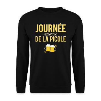Journée Nationale De La Picole Apéro Alcool Humour - Sweat-shirt Unisexe - noir - Devant - Alina (178cm) & Michal (187cm)