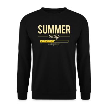 Summer Body En Cours De Chargement Corps De Rêve - Sweat-shirt Unisexe - noir - Devant - Alina (178cm) & Michal (187cm)