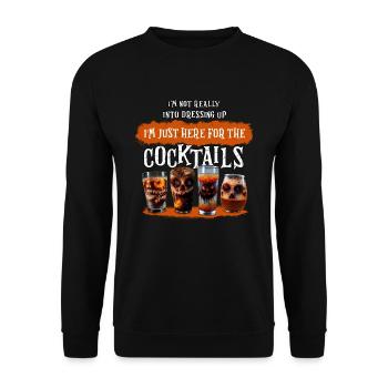 Halloween - I'm here for the cocktails - Unisex Pullover - Schwarz - Vorne - Alina (178cm) & Michal (187cm)