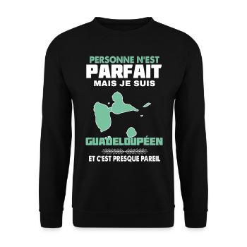 Le Guadeloupéen Parfait Humour drôle Guadeloupe - Sweat-shirt Unisexe - noir - Devant - Alina (178cm) & Michal (187cm)