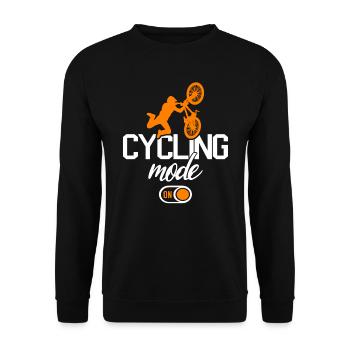 Mountain Bike Cyclist Funny Mountain Bike - Unisex Sweatshirt - black - Front - Alina (178cm) & Michal (187cm)