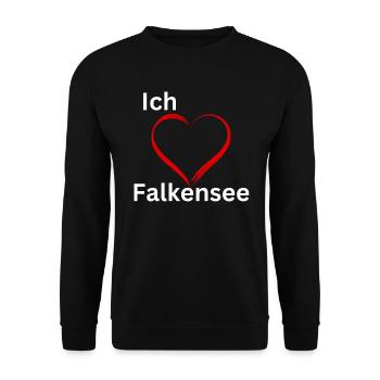 Ich liebe fks - Unisex Pullover - Schwarz - Vorne - Alina (178cm) & Michal (187cm)