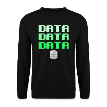 DataScience Données Science Ingénieur Humour - Sweat-shirt Unisexe - noir - Devant - Alina (178cm) & Michal (187cm)