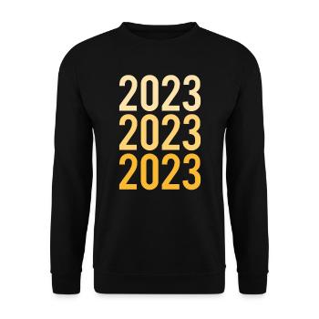 Bonne Année 2023 Nouvel An Nouvelle Année - Sweat-shirt Unisexe - noir - Devant - Alina (178cm) & Michal (187cm)