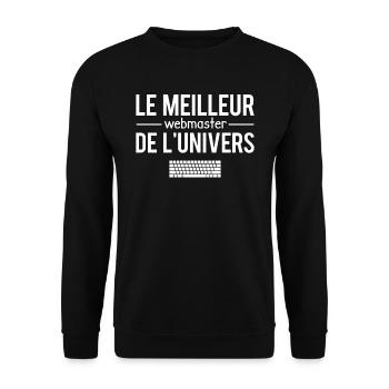 Le Meilleur Webmaster De L'Univers Informatique - Sweat-shirt Unisexe - noir - Devant - Alina (178cm) & Michal (187cm)