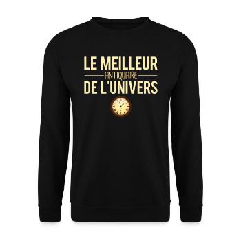 Le meilleur antiquaire de l'univers métier - Sweat-shirt Unisexe - noir - Devant - Alina (178cm) & Michal (187cm)