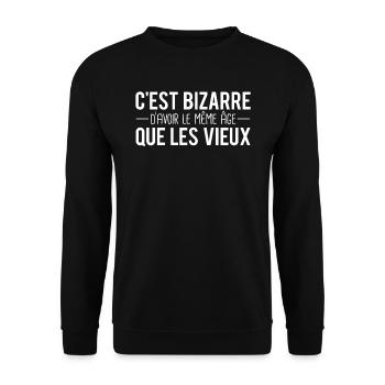 Cadeau blague anniversaire âge vieux - Sweat-shirt Unisexe - noir - Devant - Alina (178cm) & Michal (187cm)