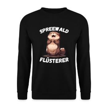 Spreewald Flüsterer - Unisex Pullover - Schwarz - Vorne - Alina (178cm) & Michal (187cm)