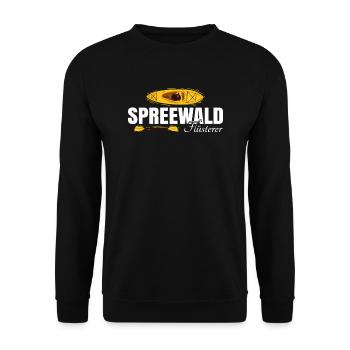 Spreewald Flüsterer - Unisex Pullover - Schwarz - Vorne - Alina (178cm) & Michal (187cm)