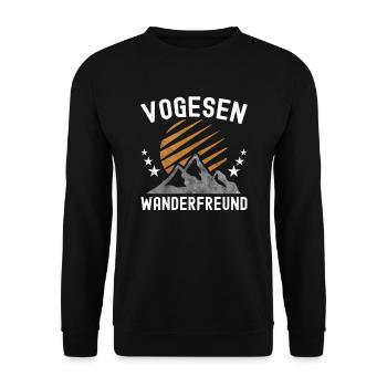 Vogesen Wandern - Unisex Pullover - Schwarz - Vorne - Alina (178cm) & Michal (187cm)