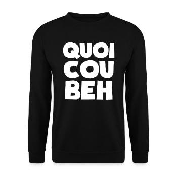 Quoicoubeh t'as les cramptés apanyan jeunesse - Sweat-shirt Unisexe - noir - Devant - Alina (178cm) & Michal (187cm)