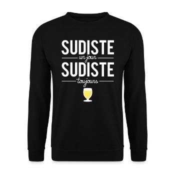 Sudiste un jour sudiste toujours pastis humour - Sweat-shirt Unisexe - noir - Devant - Alina (178cm) & Michal (187cm)