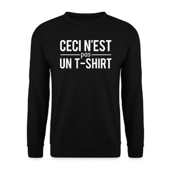 Ceci n'est pas un tshirt humour - Sweat-shirt Unisexe - noir - Devant - Alina (178cm) & Michal (187cm)
