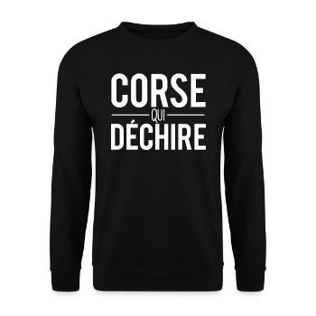 Corse qui déchire meilleur corse humour - Sweat-shirt Unisexe - noir - Devant - Alina (178cm) & Michal (187cm)