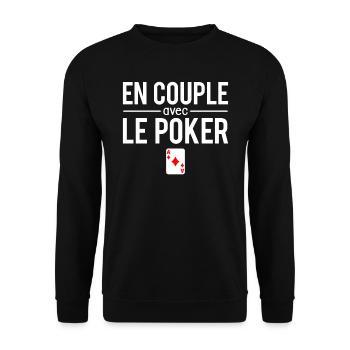 En couple avec le poker amateur poker humour - Sweat-shirt Unisexe - noir - Devant - Alina (178cm) & Michal (187cm)