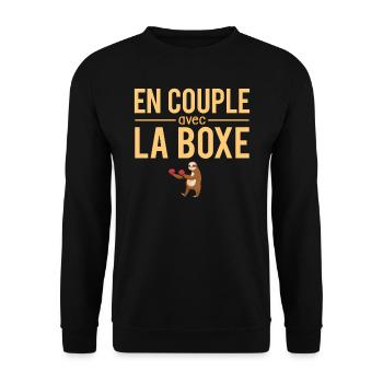 En couple avec la boxe blague boxeur humour - Sweat-shirt Unisexe - noir - Devant - Alina (178cm) & Michal (187cm)