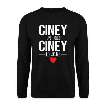Ciney un jour ciney toujours ville belgique - Sweat-shirt Unisexe - noir - Devant - Alina (178cm) & Michal (187cm)