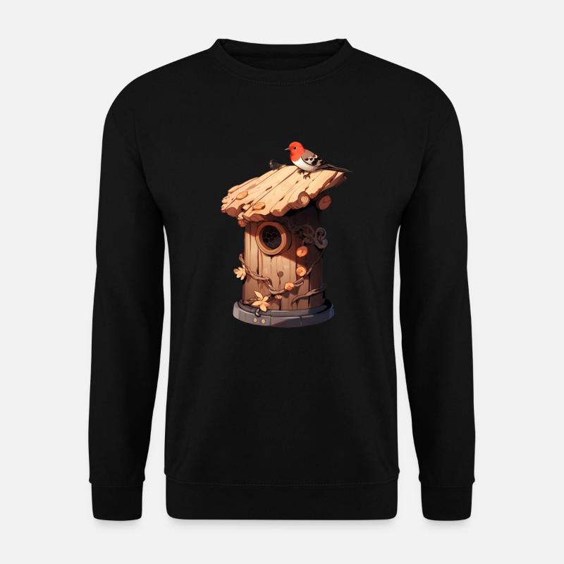 Vogelhaus Bauen - Unisex Pullover - Schwarz