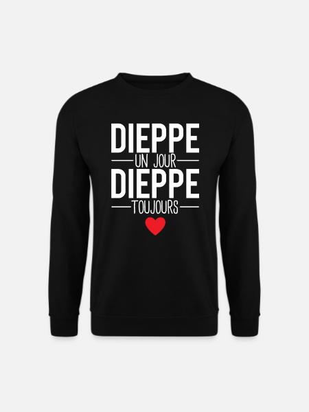 Dieppe un jour dieppe toujours commune france - Sweat-shirt Unisexe - noir