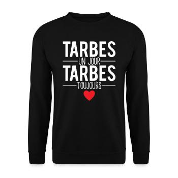 Tarbes un jour tarbes toujours ville france - Sweat-shirt Unisexe - noir - Devant - Alina (178cm) & Michal (187cm)