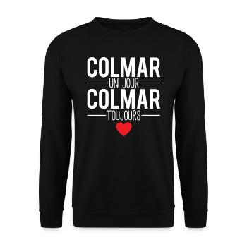 Colmar un jour colmar toujours ville france - Sweat-shirt Unisexe - noir - Devant - Alina (178cm) & Michal (187cm)