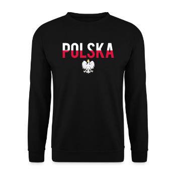 Polska cadeau polonais polonaise - Sweat-shirt Unisexe - noir - Devant - Alina (178cm) & Michal (187cm)