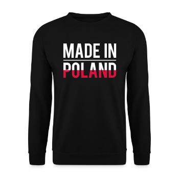 Made in poland blague polonais humour - Sweat-shirt Unisexe - noir - Devant - Alina (178cm) & Michal (187cm)