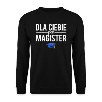 Dla ciebie pan magister polonais humour - Sweat-shirt Unisexe - noir - Devant - Alina (178cm) & Michal (187cm)
